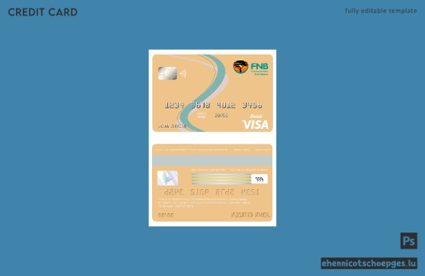 Botswana First National Bank Visa-Kartenbeispielvorschau